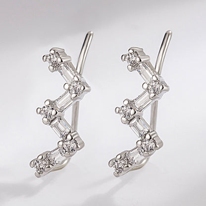 Pendientes Elegantes con Brillantes Tipo Diamante | Joyería Minimalista para Mujer